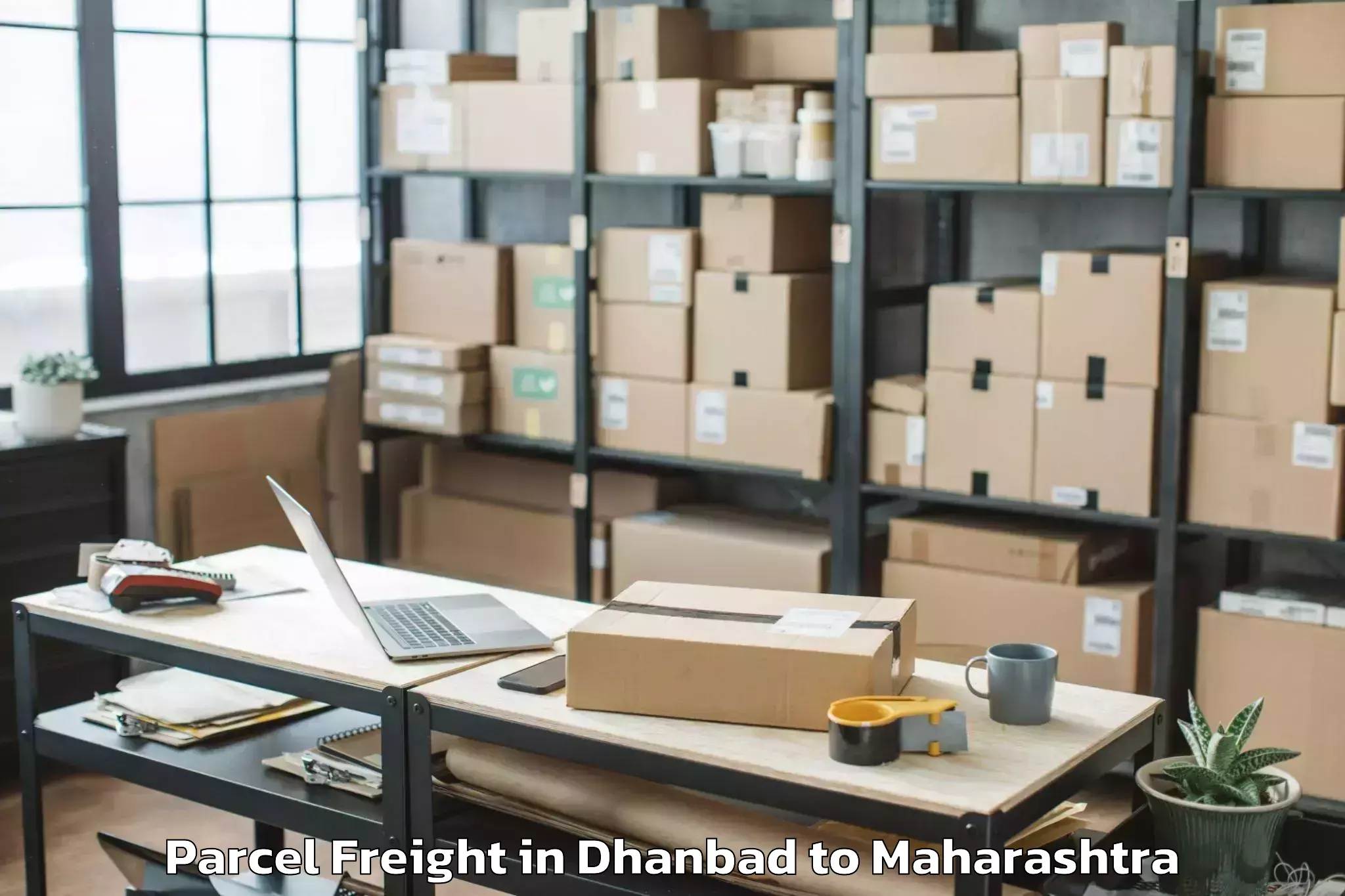 Easy Dhanbad to Chopda Parcel Freight Booking